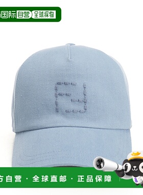 FENDI 男士帽子 FXQ768AV92F0GLM AW2025 蓝色 `Ff Stitches` Bas