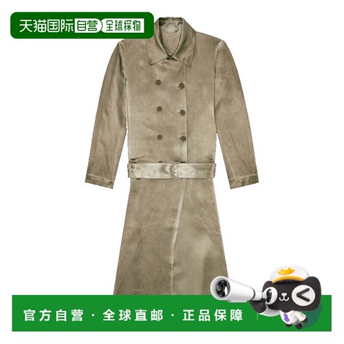 Diesel 迪赛 女士 Trench coat in wrinkled satin A221300AGCT