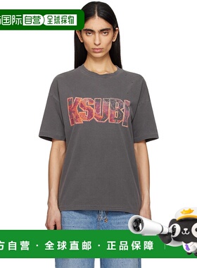 1h可退 潮奢 Ksubi 女士 灰色 Kickstart Oh G T 恤 WSP25TE003