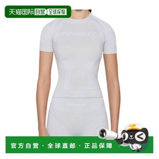 白色 MISBHV SS2023 230W511LIGHTGREY 正面徽标T恤 女士衬衫