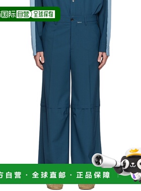 1h可退 潮奢 Marni 玛尼 男士 蓝色 Mending 长裤 PUMU0271SUUTP7