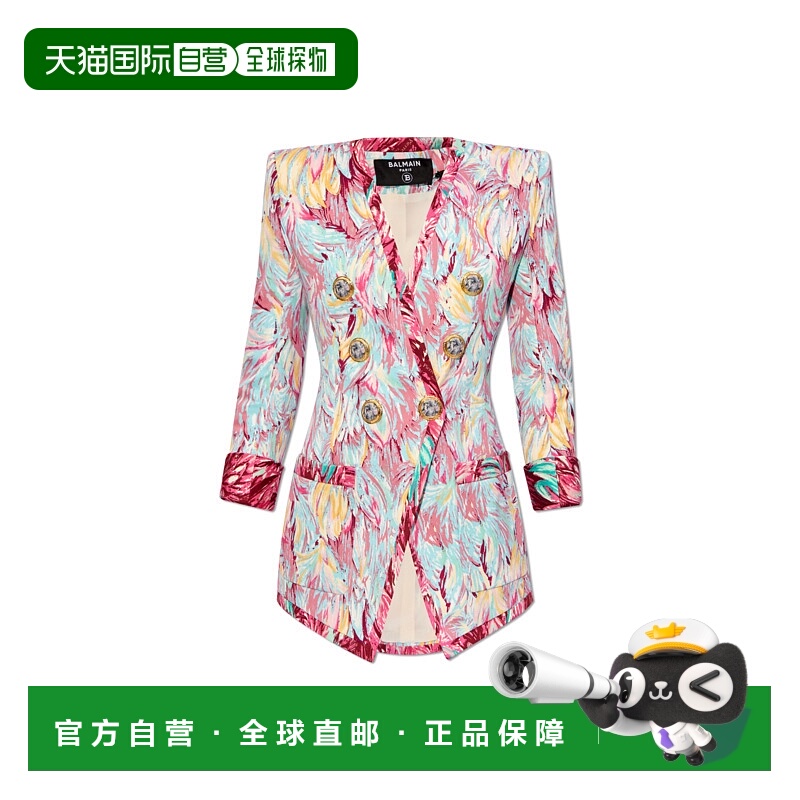BALMAIN 女士西服 DF1SK630CF34AAA AW2024 花色 印花长袖休闲夹