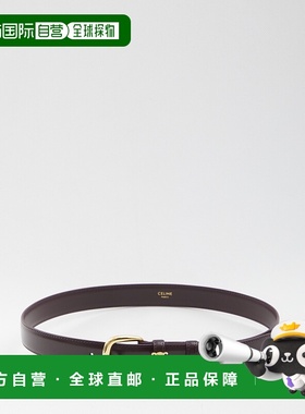 CELINE 女士腰带 45BNN3A0128DG AW2025 酒红色 搭扣腰带