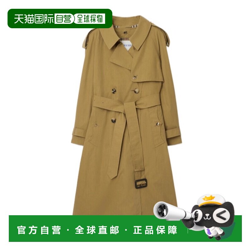 1h可退 奢淘 Burberry Fitzrovia 长款帆布风衣 女 81185571