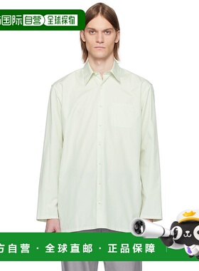 1h可退 潮奢 Rier 男士 绿色 Popeline Cotton 衬衫 SHT26PPCPOPE