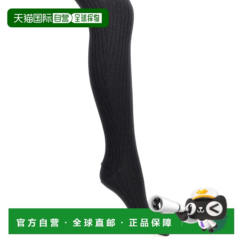 PRADA 女士袜子 66575SHAO16SUF0480 SS2025 黑色 Ribbed tights