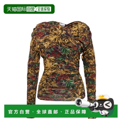 GANNI 女士背心吊带 T43833716576 AW2025 花色 DRAPED TOP上衣