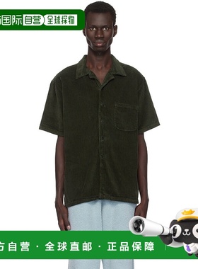 1h可退 潮奢 Les Tien 男士 绿色衬衫 WC2016 green绿色 舒适时尚