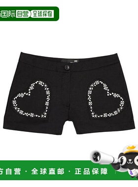 MOSCHINO 女士短裤 WO06201S2549C74 AW2024 黑色 徽标细节短裤