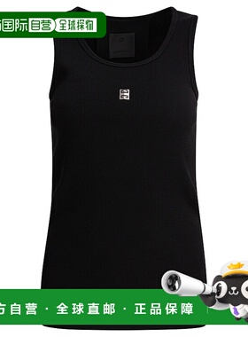 GIVENCHY 女士衬衫 BW70CH3YHY001 SS2025 黑色 Tank top with lo