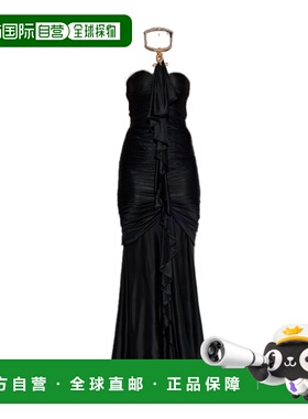 BALMAIN 女士连衣裙 GF1RM370JK740PA SS2026 黑色 Draped dress