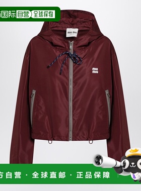 1h可退 潮奢 Miu Miu 缪缪 女士 紫红高科技帆布套头上衣 ML1054O