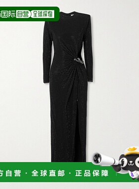 1h可退 潮奢 Self-Portrait 女士 精饰网纱长款连衣裙 SC25004XBB