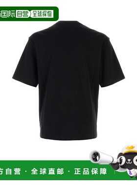 PRADA 男士T恤 UJN837SWM2240F0002 SS2025 黑色 GIROCOLLO M/C I