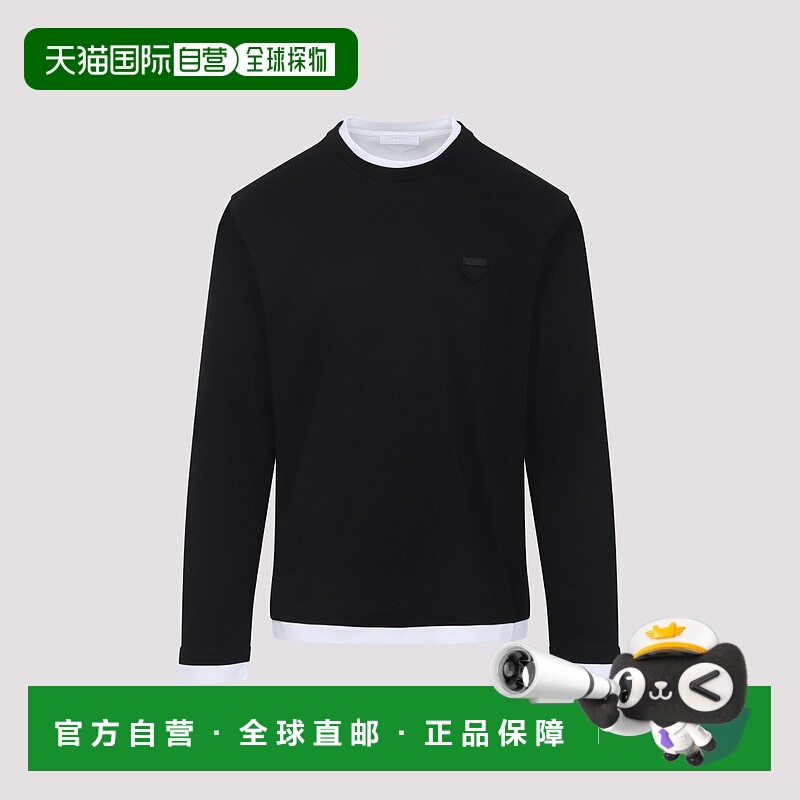 1h可退 PRADA 男士针织毛衣 UJL73BSWMO11CDF0967 AW2025 黑色