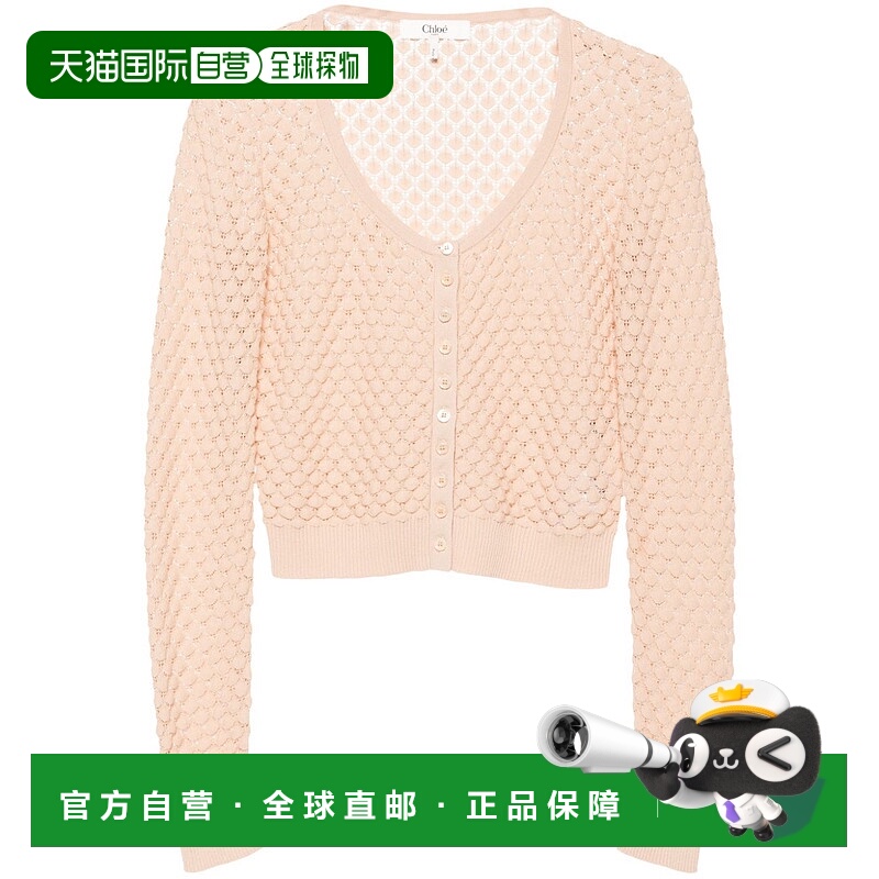 1h可退 CHLOÉ 女士针织毛衣 CHC24AMC136306J4 AW2024 浅棕色