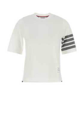 1h可退 THOM BROWNE 女士T恤 FJS102G07862100 AW2026 白色短袖