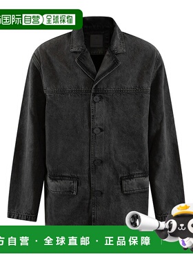 GIVENCHY 男士夹克 BM30F95Y97002 AW2024 黑色 长袖牛仔夹克