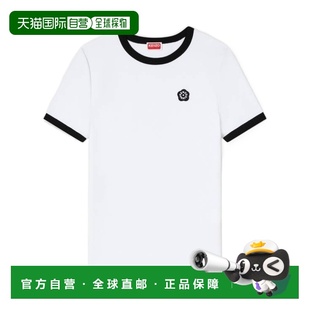 KENZO 女士T恤 FG52TS2174SJ01 SS2026 白色 T-shirt with a patc