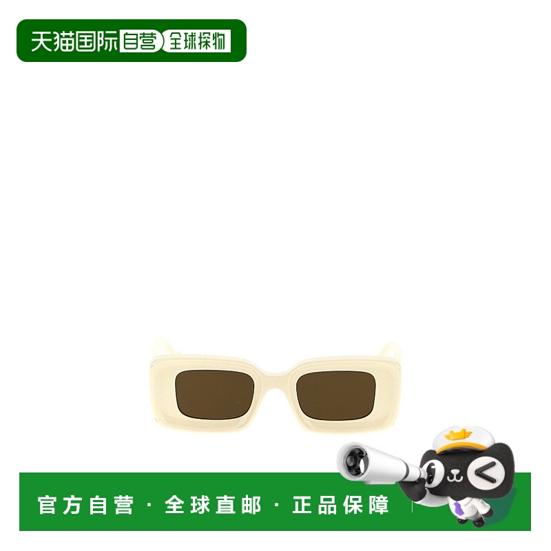 1h可退 LOEWE 女士太阳镜 LW40101I25E CO 白色 徽标太阳镜
