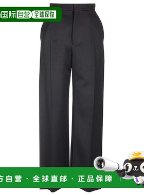 LOEWE 女士休闲裤 S540Y04XG11100 SS2025 黑色 High-Waisted Woo