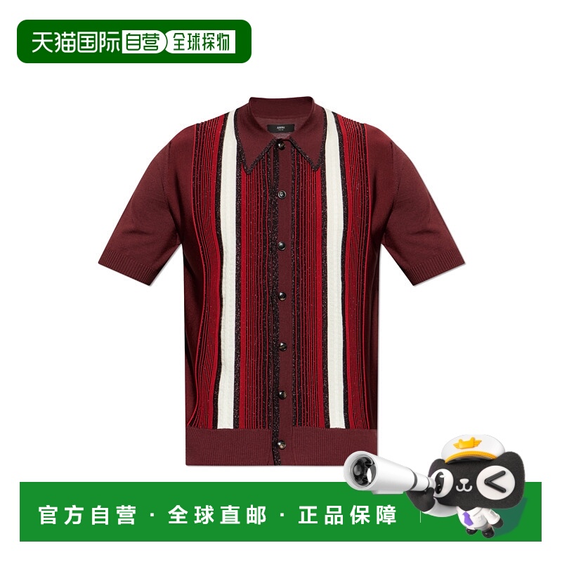 1h可退 AMIRI 男士衬衫 AMKNIR10320610 AW2025 酒红色 Shirt wit
