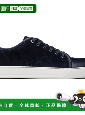1h可退 潮奢 Lanvin 朗雯 男士 海军蓝 DBB1 绒面革 FMSKDBB1ANAP