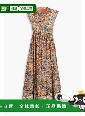 1h可退 潮奢 ZIMMERMANN 女士 印花苎麻中长连衣裙 8263DRS243PIN