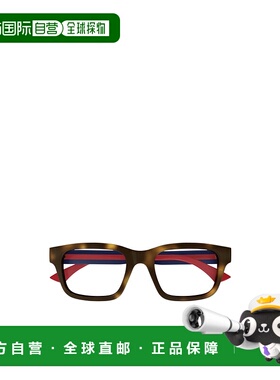 GUCCI 男士眼镜 GG1865O008 SS2025 红色 方框平光镜古驰