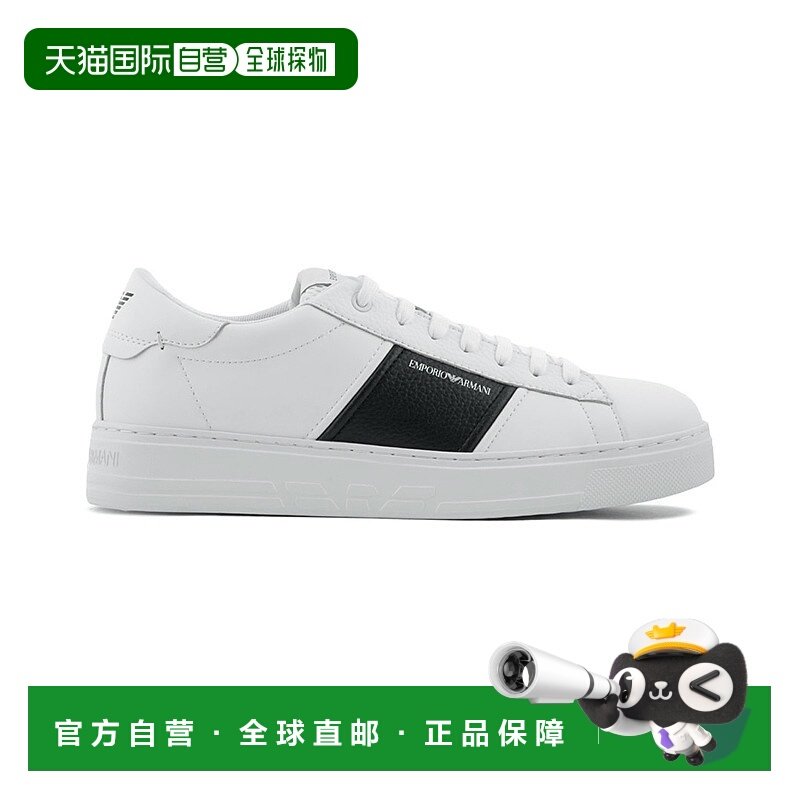 EMPORIO ARMANI Logo 印花皮革运动鞋（英码）運動鞋X4X570XN840K