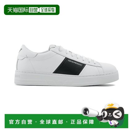 EMPORIO ARMANI Logo 印花皮革运动鞋（英码）運動鞋X4X570XN840K