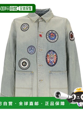 KENZO 男士夹克 FD65DV1076A8DS AW2023 蓝色 长袖牛仔外套