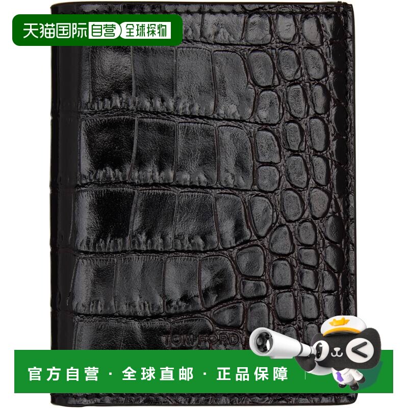 Tom Ford 汤姆 福特 男士 棕色 Shiny Printed Croc T Line 卡包