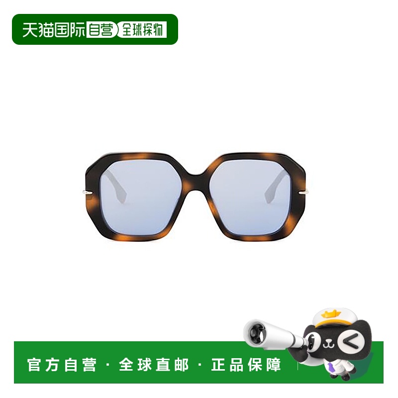 1h可退 FENDI 女士眼镜 FE40173I53X SS2025 白色 几何太阳镜