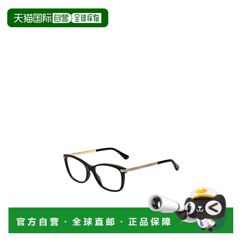 1h可退 JIMMY CHOO 女士眼镜 JC269807 AW2022 黑色 几何平光镜