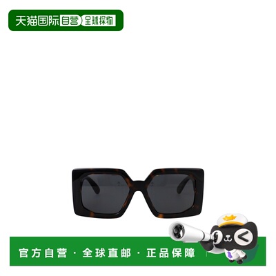1h可退 VERSACE 女士眼镜 VE4478U10887 AW2025 黑色 徽标太阳镜