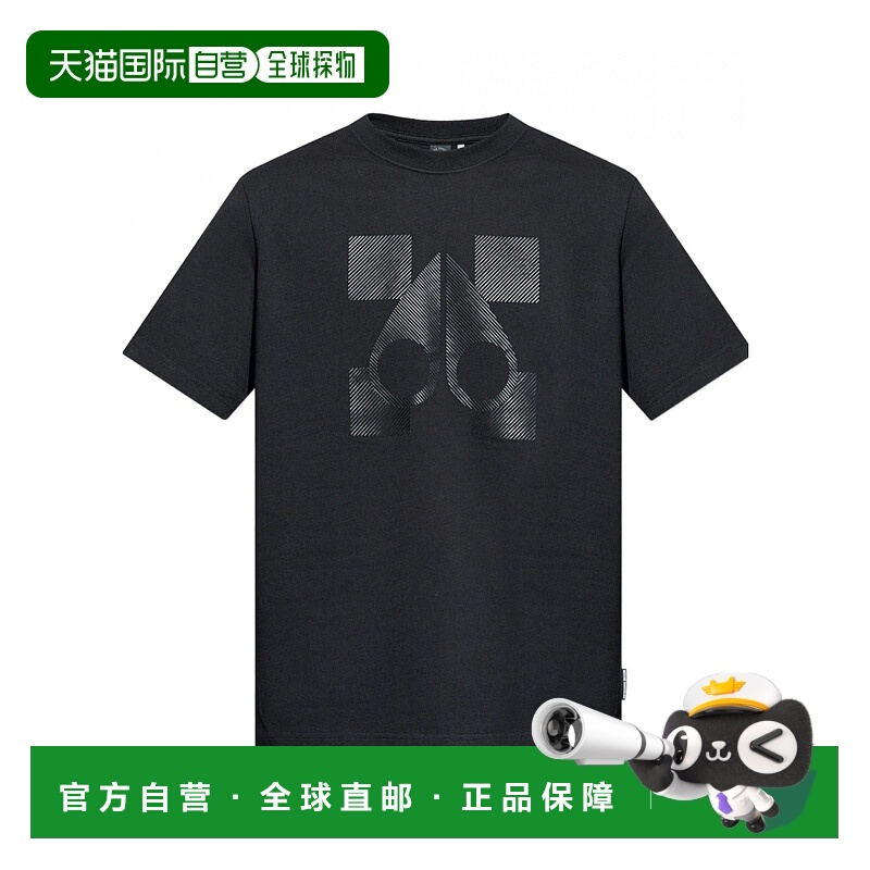 1h可退 MOOSE KNUCKLES 男士T恤 DM35MT723292 AW2025 黑色短袖