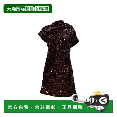 GANNI 女士连衣裙 A103020111232ZWX SS2026 棕色 Sequin dress
