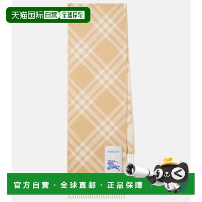 1h可退 潮奢 Burberry 巴宝莉 女士 EKD 格纹羊绒围巾