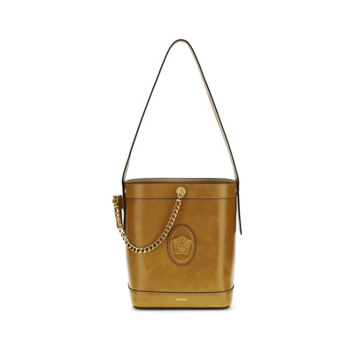 1h可退 香港直邮潮奢 versace 范思哲 女士 Pivot 小号水桶单肩包