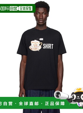 1h可退 潮奢 Moschino 莫斯奇诺 男士 黑色 Printed Organic Cott