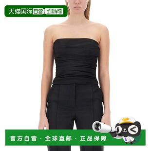 080487730555 女士T恤 AW2023 黑色 TOP 1h可退 DRAPED MOSCHINO