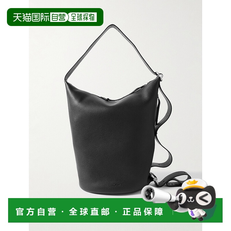 1h可退 潮奢 LOEWE 罗意威 男士 Loop 中号Logo压纹皮革水桶包 B0