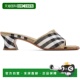 凉 巴宝莉 潮奢 1h可退 Check Burberry 黄褐色 Mule 女士 Sloane
