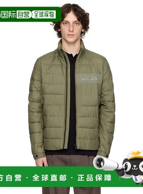 1h可退 潮奢 BOSS 波士 男士 绿色 Water-Repellent Regular-Fit