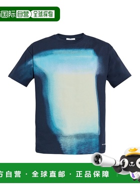 GIVENCHY 男士T恤 BM71NK3YRL499 AW2025 蓝色 棉质短袖 T 恤