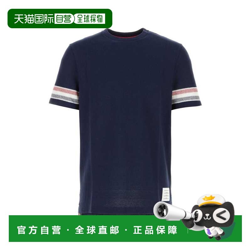THOM BROWNE 男士T恤 MJS204AJ0046415 AW2024 蓝色