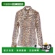 女士衬衫 Printed W0321943 GANNI SS2025 浅棕色 Leopard Shirt