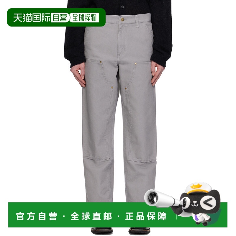 1h可退 潮奢 CARHARTT WIP 男士 紫色 Double Knee 长裤 I031501