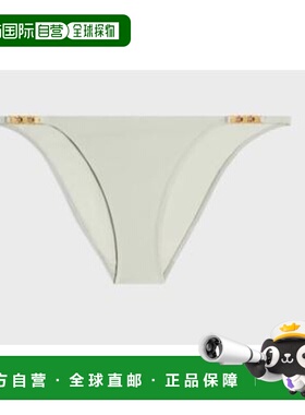 CELINE 女士泳装 2Z220152C29VM SS2024 白色 徽标平纹针织比基尼